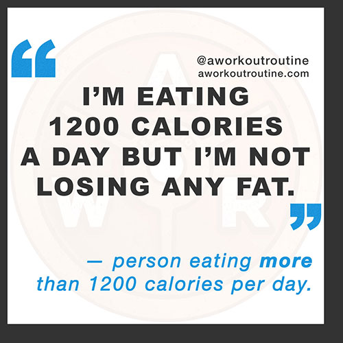 Eating 1200 calories a day but not losing weight?